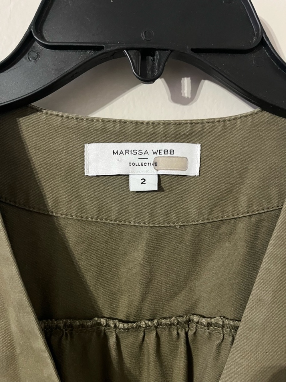 Olive Green Canvas Romper Marissa Webb Sz 2 - Picture 8 of 8